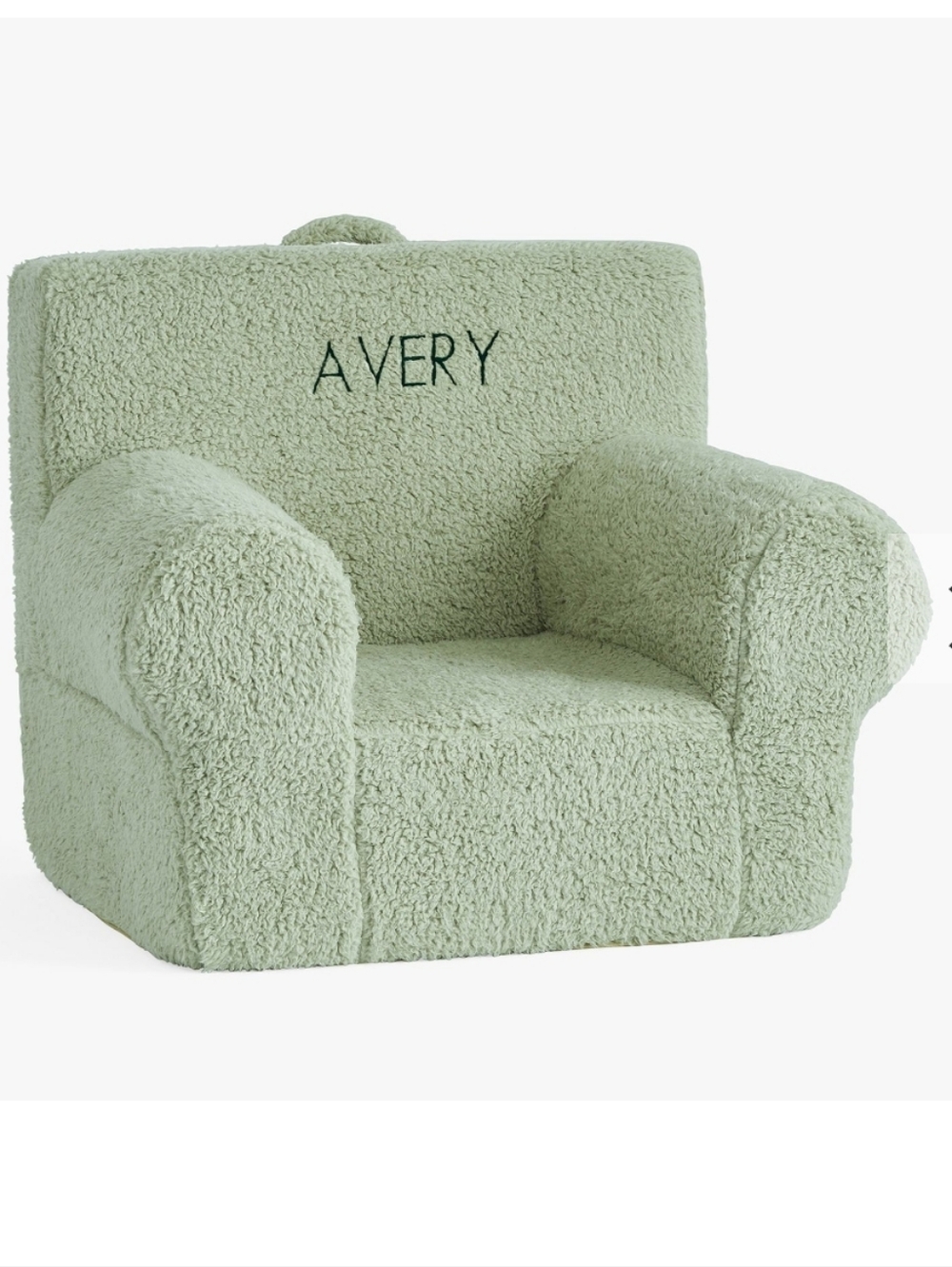 Pottery Barn Kids Plush Sherpa Chair Slipcover - Sage Green NO NAME